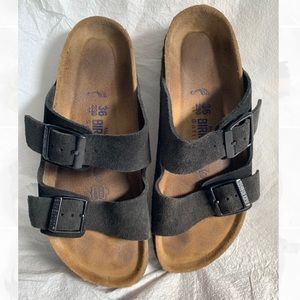 Birkenstock Arizona - Black Suede - size 5-6